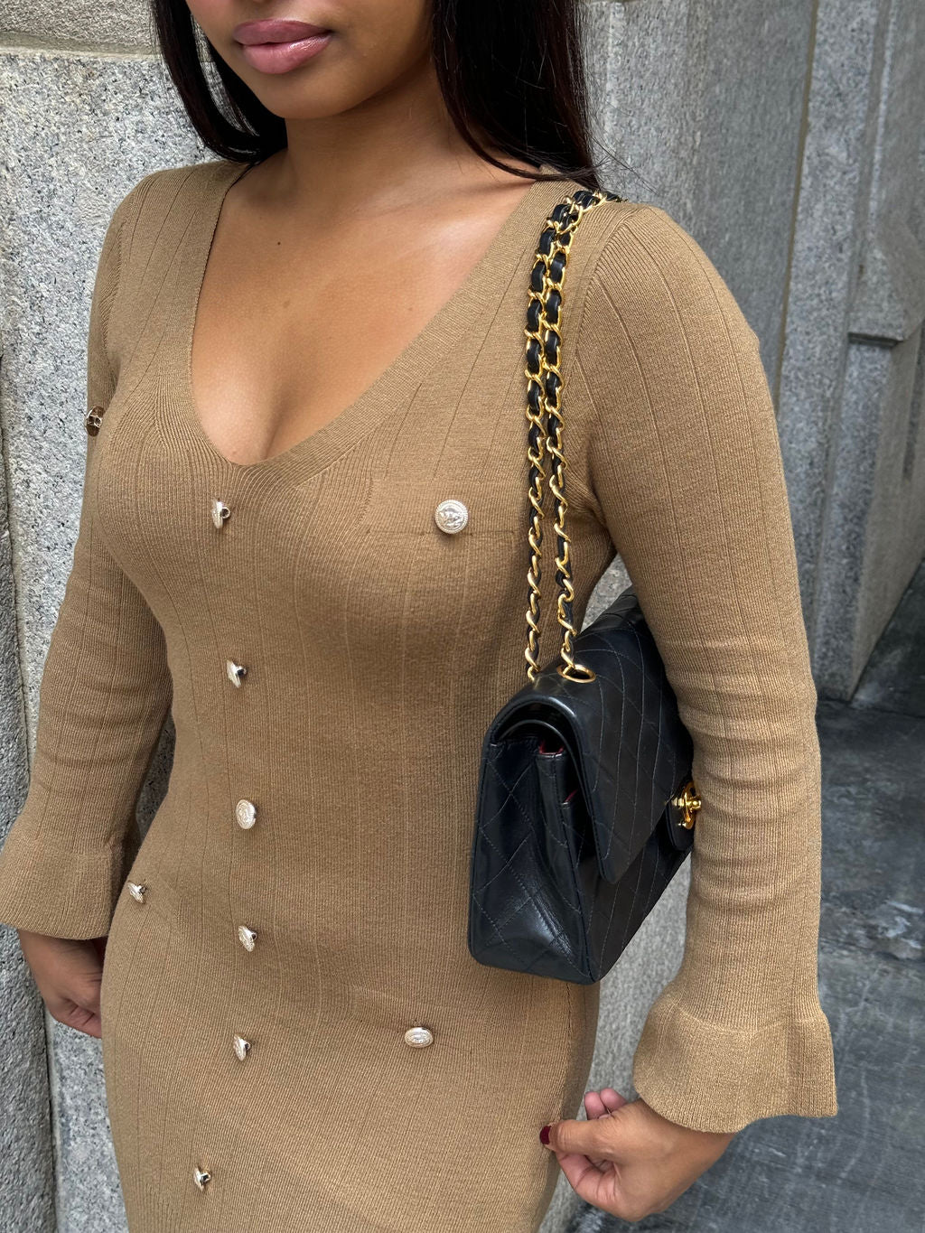 Knit Maxi Dress - Tan – MIRAGE